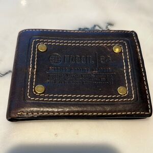 Fossil Dark Brown Leather trifold wallet